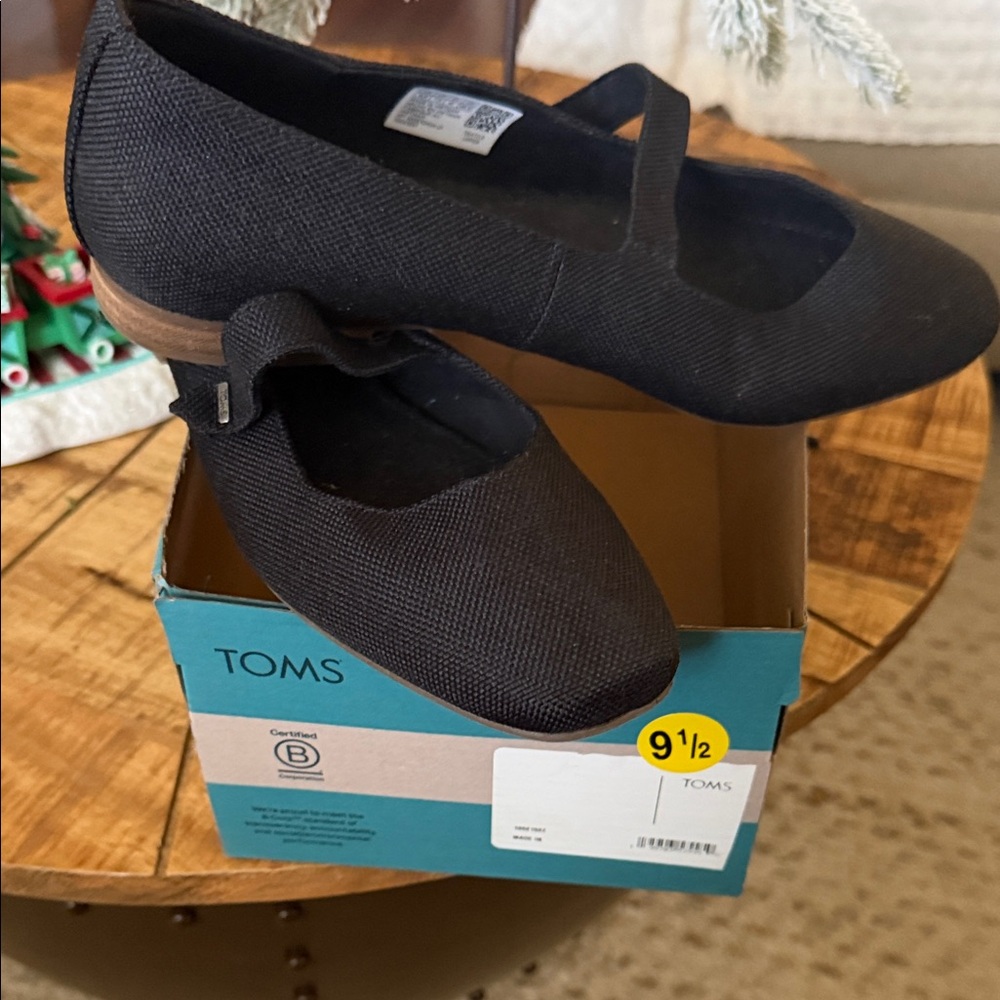 TOMS Classic Black Mary Jane Shoes